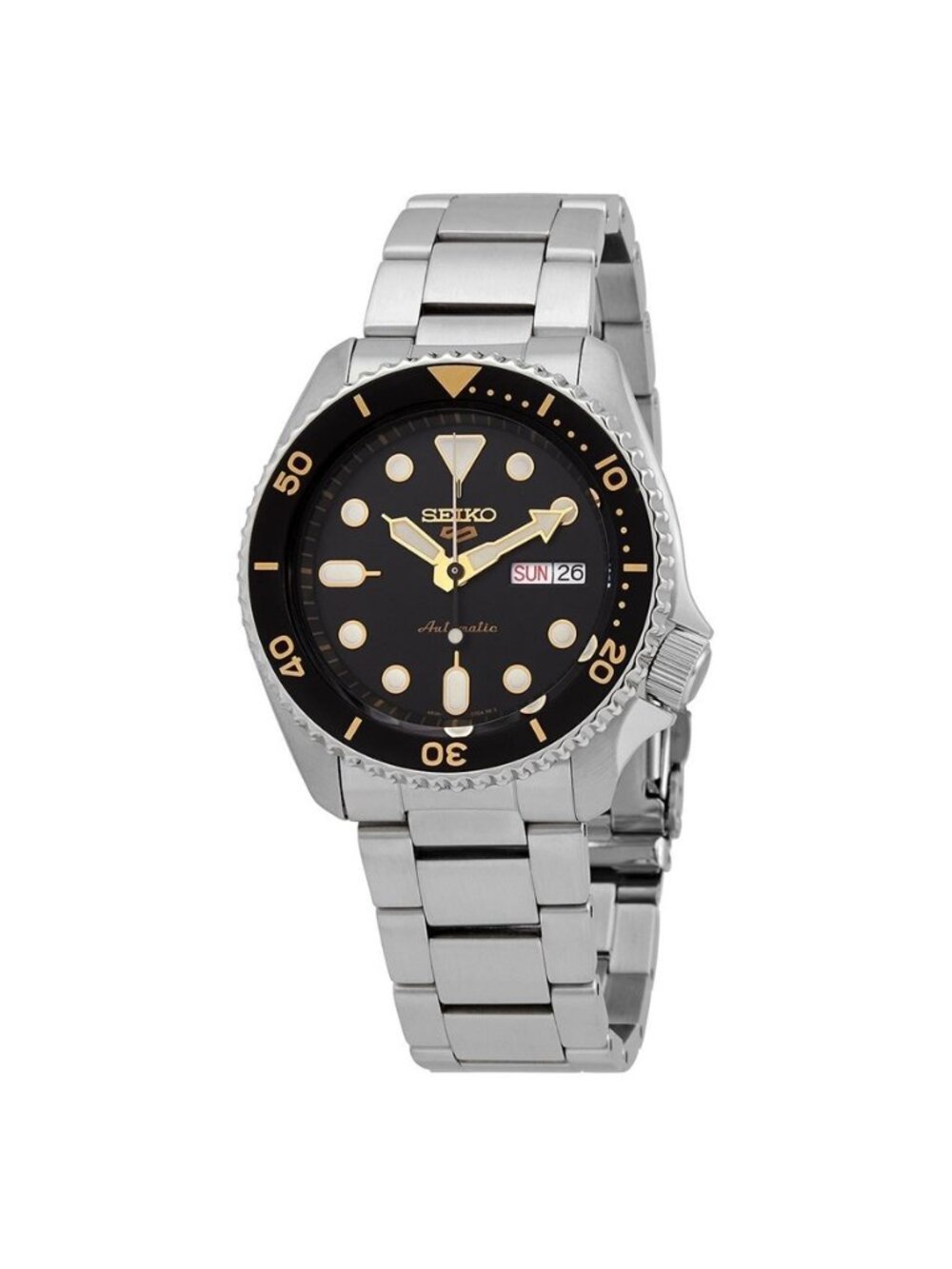 NWT Authentic Seiko 5 sports Automatic Black Dial Men's Watch